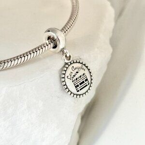Pandora Los Angeles Movie Clapper Board Dangle S925 Silver Charm